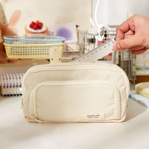 Large Capacity Pencil Bag Aesthetic School Cases Girl Korean Stationery Holder Bag Children Pen Case Students School Supplies - Image 3