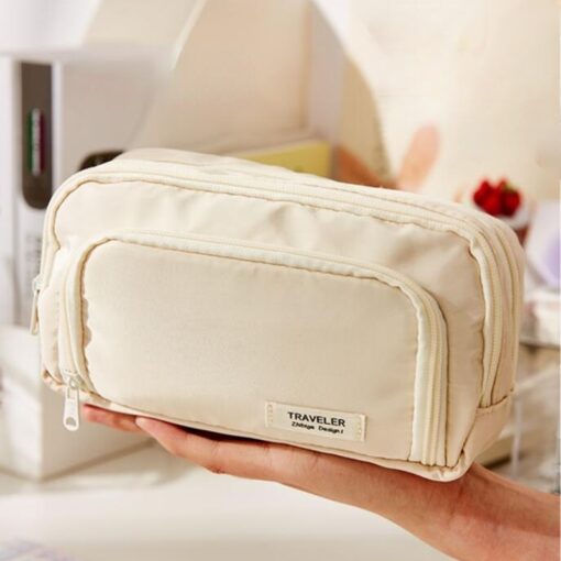 Large Capacity Pencil Bag Aesthetic School Cases Girl Korean Stationery Holder Bag Children Pen Case Students School Supplies - Image 4